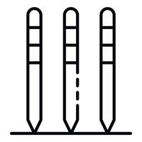 Croquet post icon, outline style vector