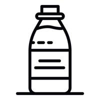 Milk bottle icon, outline style vector