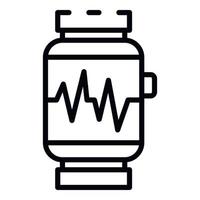 Smartwatch icon, outline style vector