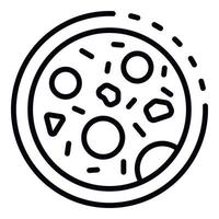 Microbe under microscope icon, outline style vector