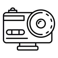 Action camera icon, outline style vector