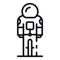 Spaceman icon, outline style vector