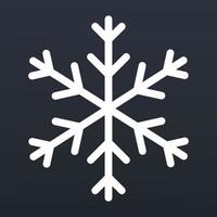 Snowflake icon, outline style vector