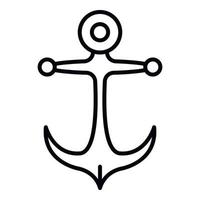 Ship anchor icon, outline style vector