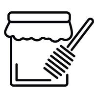 Hanukkah honey jar icon, outline style vector