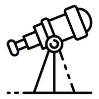 Telescope icon, outline style vector