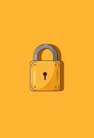 vector graphic design, flat design illustration of the padlock