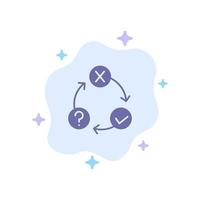 Daily Flow Issues Organization Realization Blue Icon on Abstract Cloud Background vector