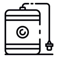 External hard disk icon, outline style vector