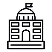 Governance courthouse icon, outline style vector