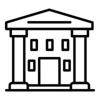 Supreme courthouse icon, outline style vector