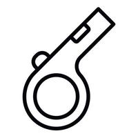 Whistle icon, outline style vector