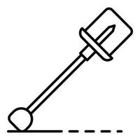 Shovel icon, outline style vector