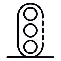 Traffic lights icon, outline style vector