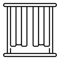 Decor window jalousie icon, outline style vector
