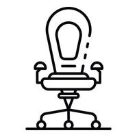 Desk chair icon, outline style vector