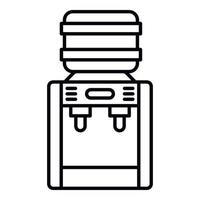 Office water cooler icon, outline style vector