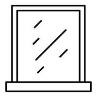 Clean window icon, outline style vector