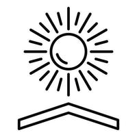 Cosmetic sun protection icon, outline style vector