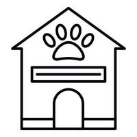 Pet house icon, outline style vector