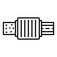 Pipe water filter icon, outline style vector