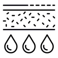 Water filter structure icon, outline style vector