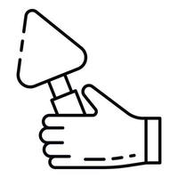 Hand trowel icon, outline style vector