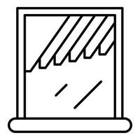 Window shade icon, outline style vector