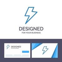 Creative Business Card and Logo template Power Charge Electric Vector Illustration