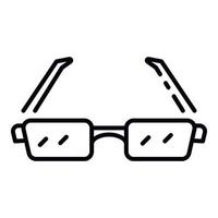 Eyeglasses icon, outline style vector