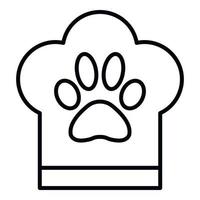 icono de cocina de hotel para mascotas, estilo de contorno vector