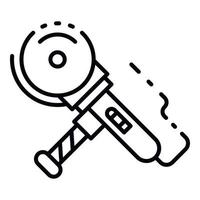 Cut angle grinder icon, outline style vector