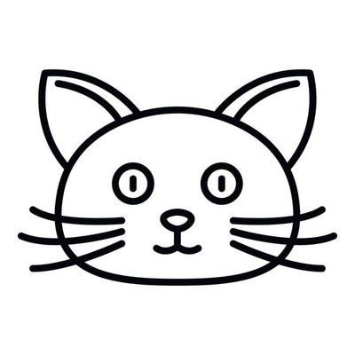 Cat Face Outline Vector Art, Icons, and Graphics for Free Download