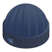 Beanie winter hat icon, isometric style vector