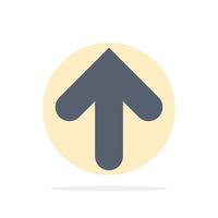 Arrow Arrow Up Upload Abstract Circle Background Flat color Icon vector