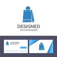 Creative Business Card and Logo template Bag Handbag Shopping Buy Vector Illustration