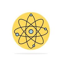 átomo molécula nuclear química ciencia color plano icono vector