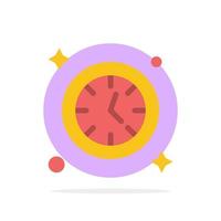 reloj tiempo abstracto círculo fondo plano color icono vector