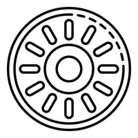 Pool hose wheel icon, outline style vector