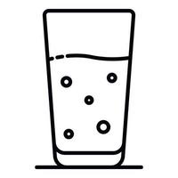 icono de vaso de agua limpia, estilo de contorno vector