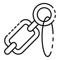 Snorkeling chain tool icon, outline style vector