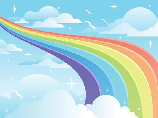Rainbow Wave Background