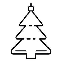 Fir tree toy icon, outline style vector