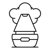 icono de humidificador de vapor, estilo de contorno vector