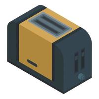 Modern toaster icon, isometric style vector