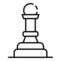 Chess pawn figure icon, outline style vector