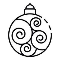 Swirl tree ball icon, outline style vector