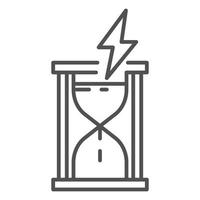 Energy of time icon, outline style vector