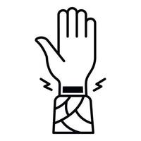 Frostbite wrist hand icon, outline style vector