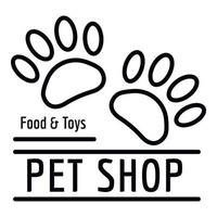 Food pet shop logo, outline style vector